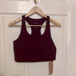 Girlfriend Collective Paloma Racerback Bra Size Large NWT Plum Purple